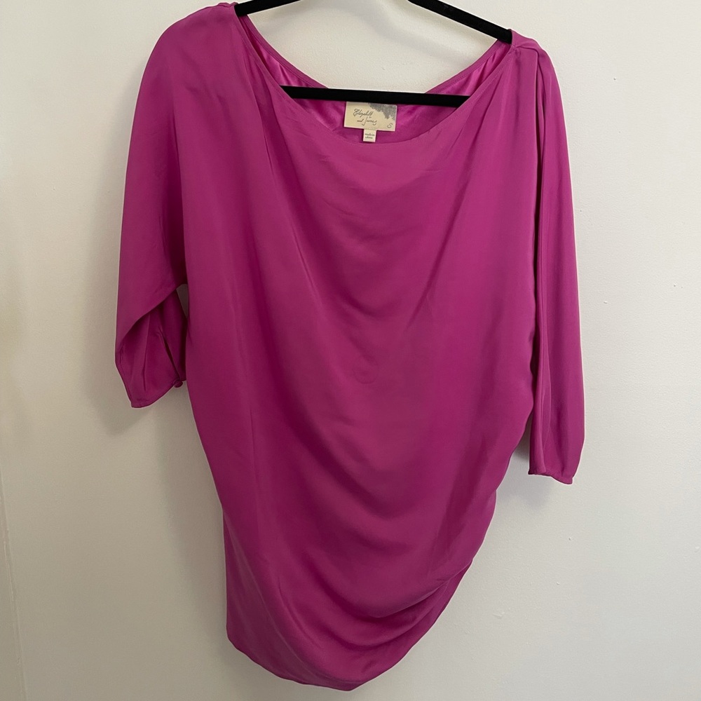 Elizabeth and James Pink Off The Shoulder Blouse